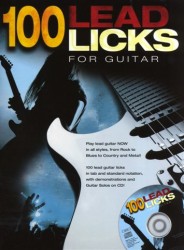 Alan Warner: 100 Lead Licks For Guitar (noty, tabulatury, kytara) (+audio)