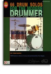Tom Hapke: 66 Drum Solos for the Modern Drummer (noty, bicí) (+video)
