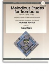 Marco Bordogni: Melodious Etudes For Trombone - Book 1 (noty, pozoun) (+audio)