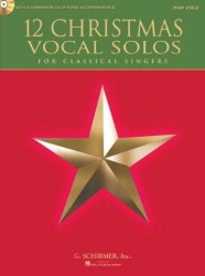 12 Christmas Vocal Solos - High Voice (noty, vysoký hlas, klavír) (+audio)
