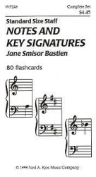 Bastien: Notes And Key Signature Flashcards (noty na sólo klavír)