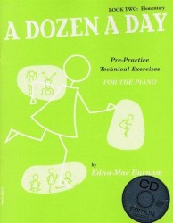 Edna Mae Burnam: A Dozen A Day: Book 2 - Elementary Edition (noty na klavír) (+audio)