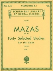 Jacques F. Mazas: Forty Selected Studies For The Violin Op.36 Book I (noty na housle)