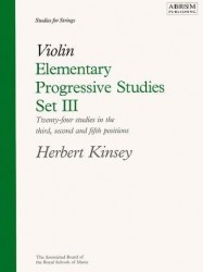 Herbert Kinsey: Elementary Progressive Studies For Violin Set III (noty na housle)