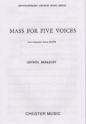 Lennox Berkeley: Mass For Five Voices Op.64 (noty na sborový zpěv SATB)