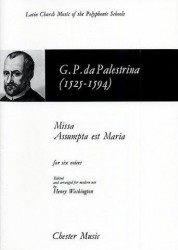 Palestrina: Missa Assumpta Est Maria (Washington) (noty na sborový zpěv SATB)