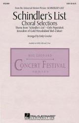 John Williams: Schindler's List (Schindlerův seznam) - Choral Selections (noty na sborový zpěv SATB) - SADA 5 ks