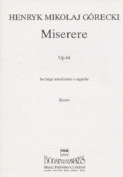 Henryk Gorecki: Miserere Op.44 (Vocal Score) (noty na sborový zpěv SATB)