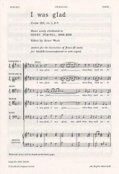 Henry Purcell: I Was Glad (noty na sborový zpěv SATB)