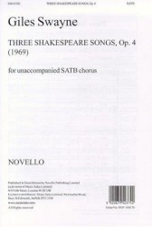 Giles Swayne: Three Shakespeare Songs Op.4 (noty na sborový zpěv SATB)