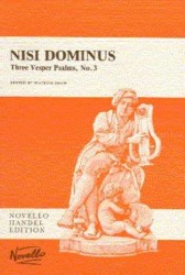 G.F. Handel: Nisi Dominus (Three Vesper Psalms No.3) (noty na sborový zpěv SATB, klavír)