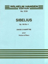 Jean Sibelius: Dance Champetre No.4 Op.106 No.4 (noty na housle, klavír)