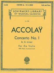 Jean Baptiste Accolay: Concerto No. 1 In A Minor (noty na housle, klavír)