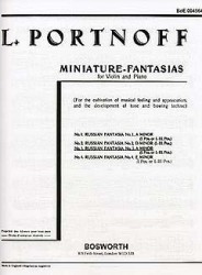 Leo Portnoff: Russian Fantasia No.3 In A Minor For Violin And Piano (noty na housle, klavír)