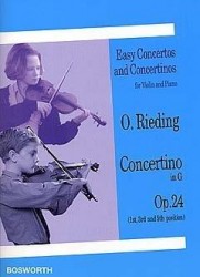 Oskar Rieding: Concertino In G Op.24 (noty na housle, klavír)