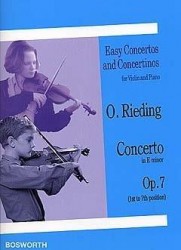 Oskar Rieding: Concerto In E Minor (noty na housle, klavír)