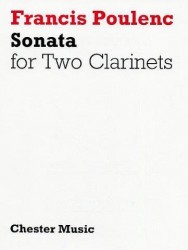 Francis Poulenc: Sonata For Two Clarinets (In B Flat And A) Player's Score (noty pro 2 klarinety)