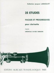 Jacques Lancelot: 25 Etudes Faciles Et Progressives (noty na klarinet)