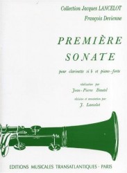 François Devienne: Premiere Sonate (noty na klarinet, klavír)