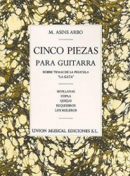 Miguel Asins Arbo: Cinco Piezas Para Guitarra (5 Pieces For Guitar) (noty na kytaru)