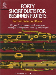 Louis Moyse: Forty Short Duets For Beginner Flutists (noty na příčnou flétnu, klavír)