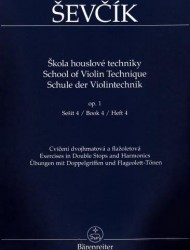 Otakar Ševčík: Škola houslové techniky op. 1, Sešit 4, Cvičení dvojhmatová a flažoletová (nahrazuje H 2089)