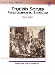 English Songs: Renaissance To Baroque - High Voice (noty na zpěv, vysoký hlas, klavír)