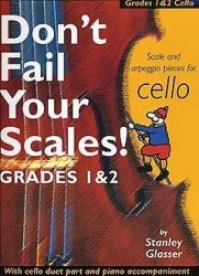 Don't Fail Your Scales! Grades 1 and 2 Cello (noty na violoncello, klavír)