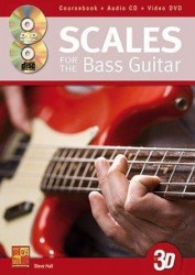 Steve Hall: Scales For The Bass Guitar In 3D (noty na baskytaru) (+CD & DVD)