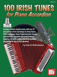 David DiGiuseppe: 100 Irish Tunes For Piano Accordion (noty na akordeon) (+audio)