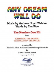 Andrew Lloyd Webber: Any Dream Will Do (noty na příčnou a zobcovou flétnu, housle, klarinet, saxofon)