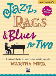 Martha Mier: Jazz, Rags & Blues for Two Book 1 (noty na čtyřruční klavír)