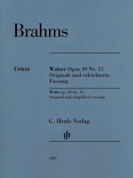 Johannes Brahms: Waltz Op 39 No 15 Original & Simplified Version (noty na klavír)