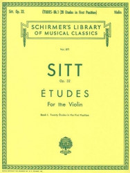 Hans Sitt: Etudes, Op. 32 - Book 1 (noty na housle)