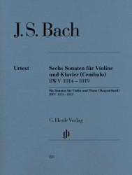 J.S. Bach: 6 Sonatas for Violin and Piano (Harpsichord) BWV 1014 - 1019 (noty na housle, klavír)