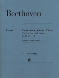Beethoven: Variations, Rondo, Dances for Piano and Violin (noty na housle, klavír)