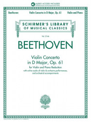 Beethoven: Violin Concerto in D Major, Op. 61 (noty na housle, klavír) (+audio)