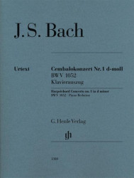 Johann Sebastian Bach: Harpsichord Concerto no. 1 in d minor BWV 1052 (noty na čtyřruční klavír)
