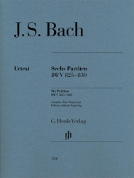 Johann Sebastian Bach: Six Partitas BWV 825-830 Without Fingering (noty na klavír)