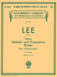Sebastian Lee: 40 Melodic and Progressive Etudes, Op. 31, Book 2 (noty na violoncello)