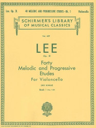 Sebastian Lee: 40 Melodic and Progressive Etudes, Op. 31, Book 1 (noty na violoncello)