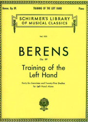 Hermann Berens: Training of the Left Hand, Op. 89 (noty na klavír)
