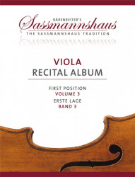 Viola Recital Album: First Position - Volume 3 (noty na violu, klavír)