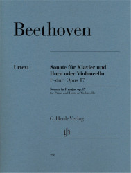 Ludwig van Beethoven: Sonata In F For Piano And Horn Or Cello Op.17 (noty na lesní roh, klavír)