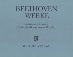 Ludwig van Beethoven: Works For Piano Four-hands, series VII Volume 1 (noty na čtyřruční klavír)