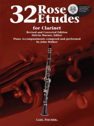 Franz Ferling: 32 Rose Etudes for Clarinet (noty na klarinet, klavír) (+audio)