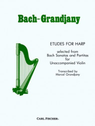 Johann Sebastian Bach: Etudes for Harp (noty na harfu)