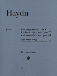 Joseph Haydn: String Quartets Book XI Op. 77 and 103 - Lobkowitz-Quartets and last Quartet (noty pro smyčcový kvartet)