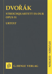 Antonín Dvořák: String Quartet E Flat Major Op. 51 - Study Score (noty pro smyčcový kvartet)