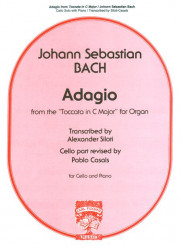 Johann Sebastian Bach: Adagio from Toccata In C Major for Organ (noty na violoncello, klavír)